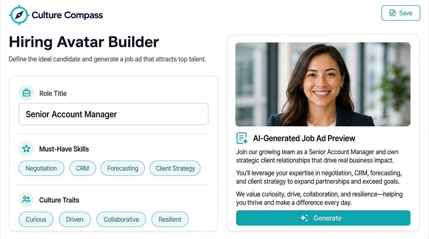 Hiring Avatar Builder preview