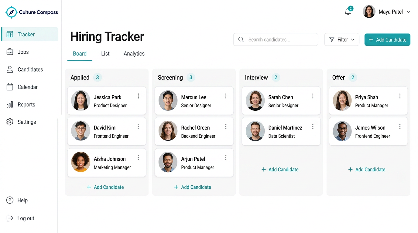 Hiring Tracker preview